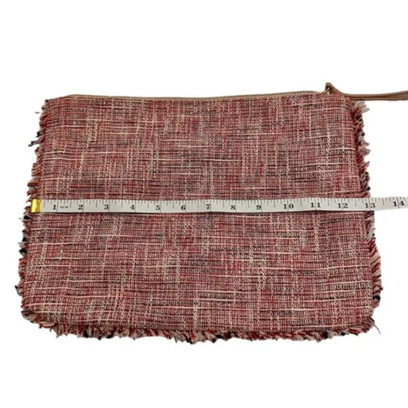 BANANA‎ REPUBLIC Large Multicolor Tweed Pink Tablet Wristlet Clutch Purse NWT - Picture 3 of 9